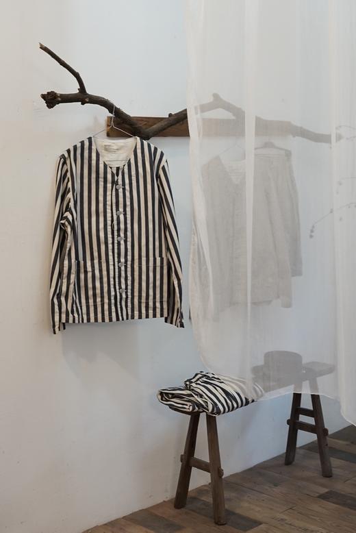 Harvesty竖条纹薄外套 商品图9