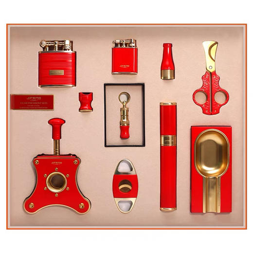 JIFENG季风雪茄烟具十件套打火机雪茄总统套装 商品图3