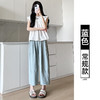 【韩系休闲】蓝色奶奶裤 高腰休闲阔腿  九分冰丝萝卜裤 商品缩略图6