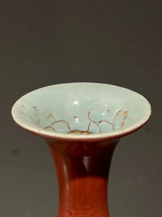 红釉刻花卉玉兔纹玉壶春瓶，顺丰包邮 商品图9