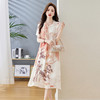 轻奢时尚气质，宽松显瘦雪纺水墨画连衣裙HR-5968 商品缩略图1