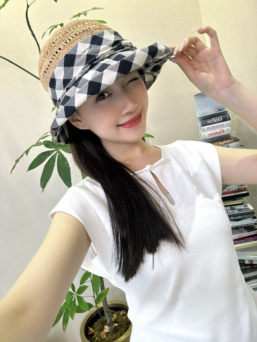 介面夏季帽子合集  孤品放漏~  优雅大气、端庄典雅！好的穿搭少不了一顶高颜值帽子|全脸防晒一帽兼顾~ 商品图2
