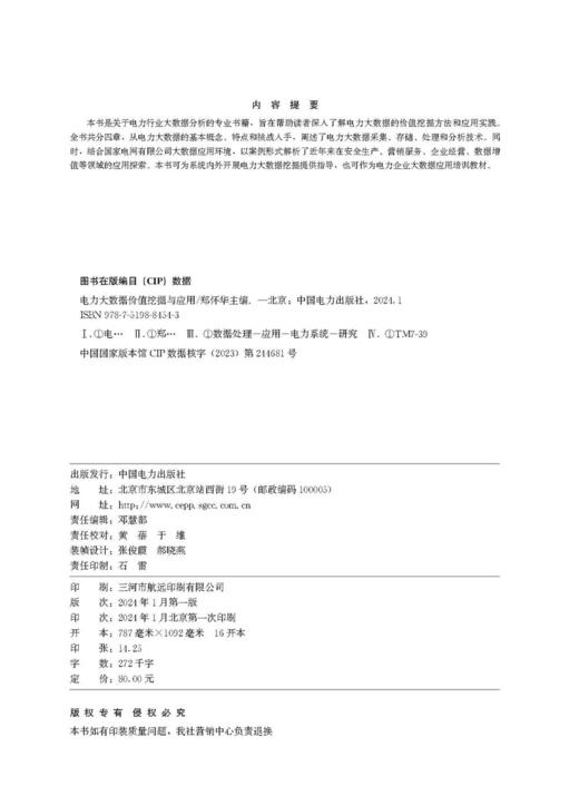 电力大数据价值挖掘与应用 商品图2