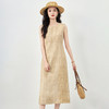 扎染棉麻简约大气，今年流行老钱风法式无袖连衣裙WLZD2421109 商品缩略图0