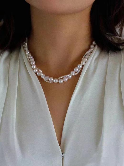 澳白平替宝藏款❗️双层多种戴法施华洛姆贝粉合成珍珠项链 商品图13