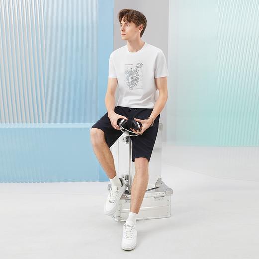 【5A抗菌2A防螨】柒牌男装短袖T恤男夏季新款生肖龙印花圆领上衣126T71540 商品图3