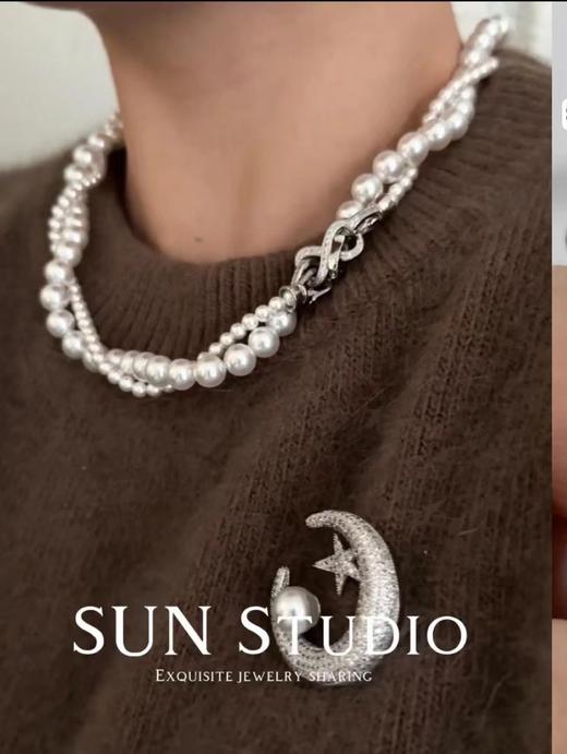 澳白平替宝藏款❗️双层多种戴法施华洛姆贝粉合成珍珠项链 商品图8