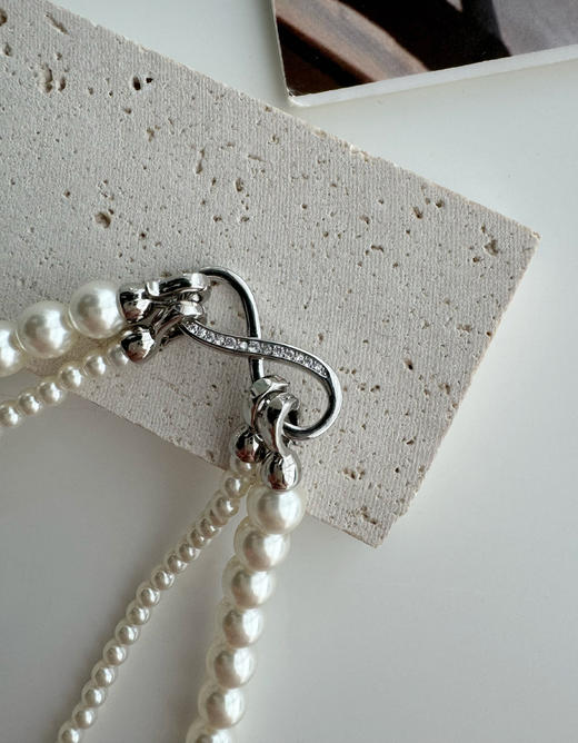 澳白平替宝藏款❗️双层多种戴法施华洛姆贝粉合成珍珠项链 商品图12