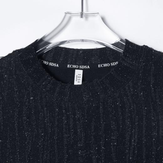 T1087夏季新款高弹亮片男士短袖百搭潮流做旧上衣宽松休闲时尚T恤 商品图2