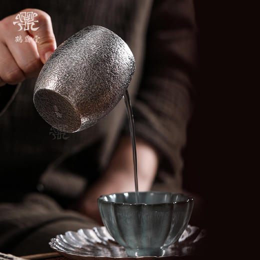 鹤鼎堂闻天系列维鹊麻纹公杯（银色）（缺货） 商品图1