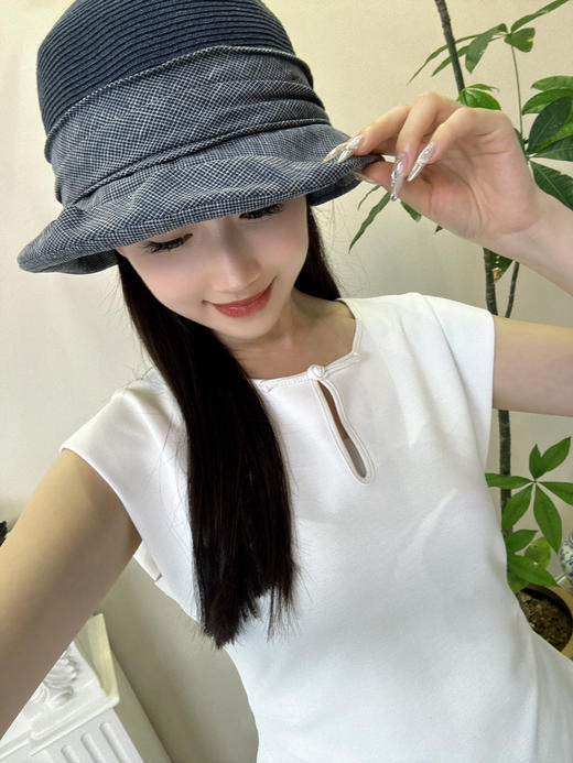 介面夏季帽子合集  孤品放漏~  优雅大气、端庄典雅！好的穿搭少不了一顶高颜值帽子|全脸防晒一帽兼顾~ 商品图3