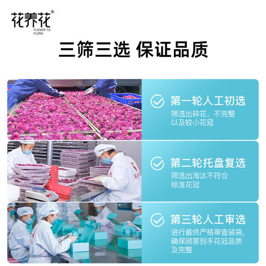 【花团锦簇】烘干玫瑰花茶礼盒60g（20g*3） 商品图5