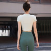 beemen瑜伽服女运动上衣健身速干修身显瘦透气圆领短款短袖t恤夏 商品缩略图1