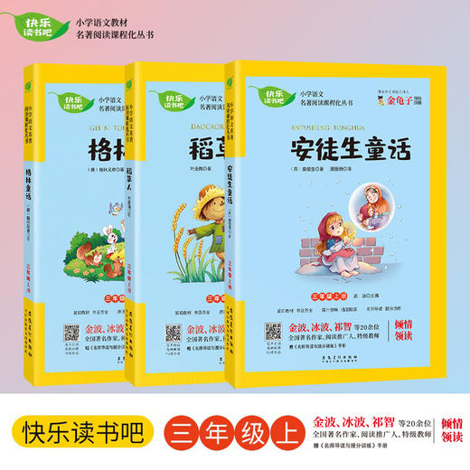 【三年级上册】快乐读书吧 （3册） 安徒生童话+稻草人+格林童话 小学语文配套名著丛书 商品图0