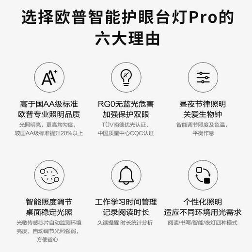 华为智选 欧普智能护眼台灯Pro 商品图5