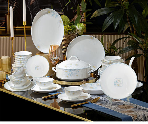 凡瑞斯花样年华48头10人用骨瓷餐具 商品图0