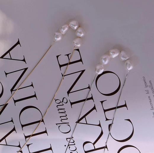 甄珠贝 玫瑰万茜同款 ji强光 无坑洼瑕疵 超级油亮 淡水巴洛克项链 约8-9mm 商品图8