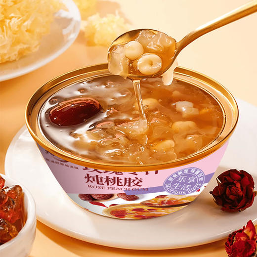 天生好果 玫瑰枣汁炖桃胶208g*6碗 商品图1