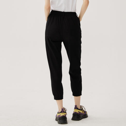 谜底休闲裤女2024秋款百搭运动感束脚宽松萝卜裤九分裤247MK5061 商品图2