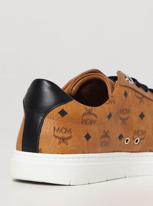 【超惠秒】MCM 男士经典百搭 干邑色 真皮 运动休闲鞋/板鞋 11488 商品图1