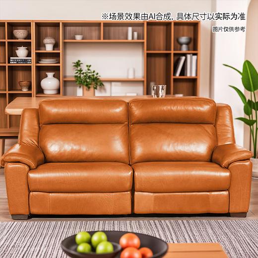 【家具】3人位轻奢单边皮沙发可定制沙发德约克-F 浅棕SK 70天发货，假日85天 左 商品图2