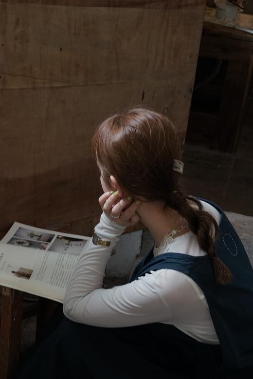 Cosmic Wonder 棉麻混纺背带连衣裙 商品图3