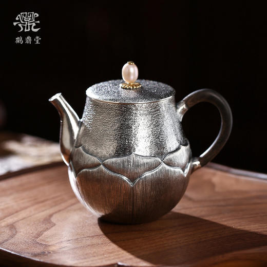 鹤鼎堂闻天系列于罦急须錾刻益树莲茭（银色）（缺货） 商品图0