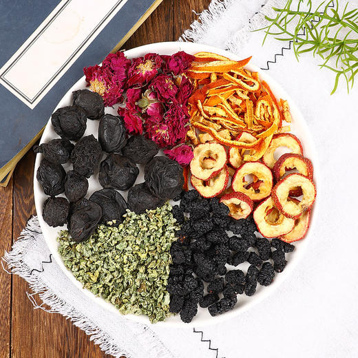 【超好喝！桑葚乌梅山楂荷叶茶】甄选乌梅 橘皮 桑葚 重瓣红玫瑰 山楂 荷叶 夏日酸甜水果茶陈皮玫瑰桑葚茶 商品图5