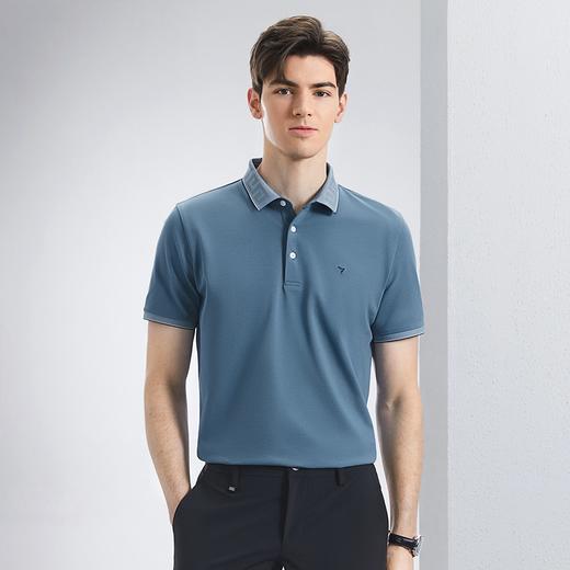 【不变形领】【凉感速干】柒牌男士polo衫短袖2024夏季新款商务百搭翻领T恤薄126T70240 商品图1