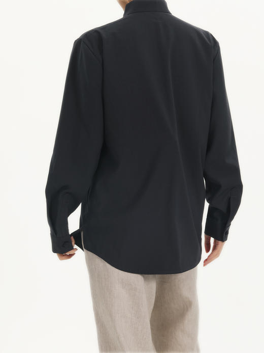 微瑕秒杀| 盛唐牡丹 |市隐系列男女同款进口羊毛竹纹衬衣外套[特价品](特殊商品不退不换) 商品图3