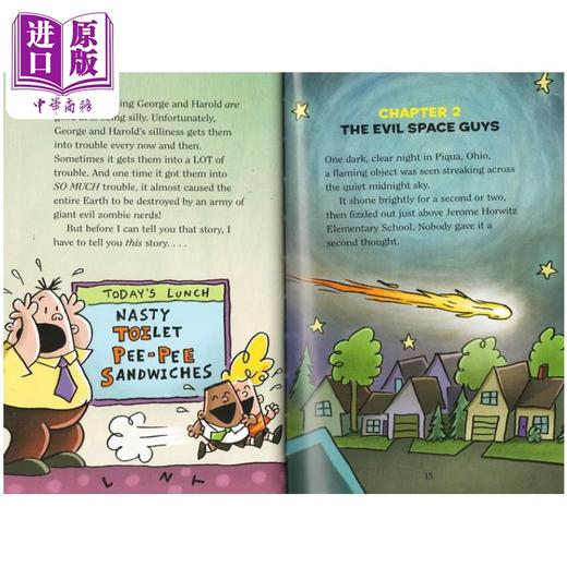 【中商原版】内裤超人全彩版 7-11册 Captain Underpants 7-11 平装 英文原版 学乐儿童幽默故事书 爆笑漫画桥梁章节书 7岁+ 商品图2