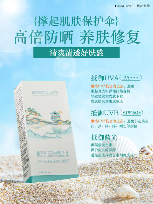 芳疗高奢橙花与依克多因防晒乳清爽不油腻，成膜快，不搓泥 SPF50 PA+++ 40g 商品图6