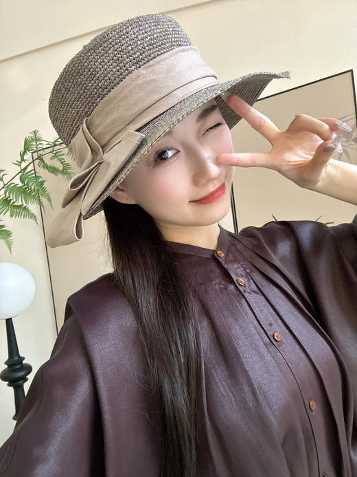 介面夏季帽子合集  孤品放漏~  优雅大气、端庄典雅！好的穿搭少不了一顶高颜值帽子|全脸防晒一帽兼顾~ 商品图6
