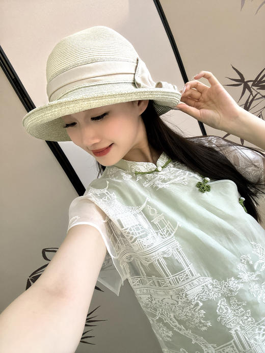 介面夏季帽子合集  孤品放漏~  优雅大气、端庄典雅！好的穿搭少不了一顶高颜值帽子|全脸防晒一帽兼顾~ 商品图8