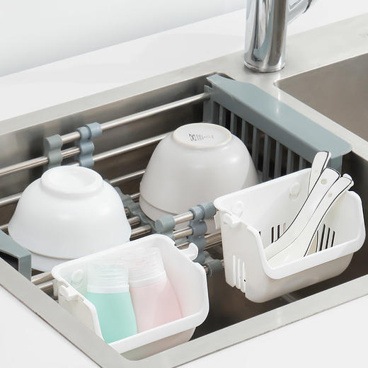 【白色】娜家浴室悬挂收纳架 商品图1