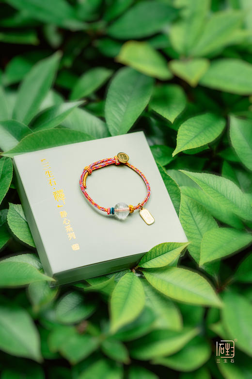 三生石·禅 静心白水晶《心经》九紫离火编织手链 商品图4
