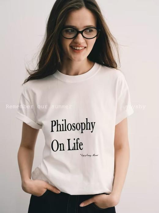 shyshystill/shy202404028/柔软棉质感植绒工艺印花短袖 商品图0