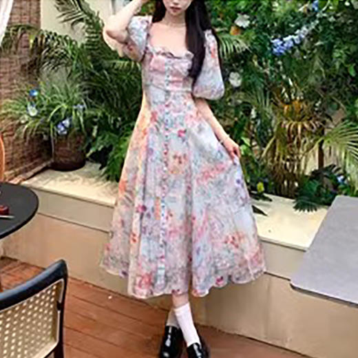 裁缝学苑AS257法式复古方领大摆裙连衣裙纸样收腰茶歇裙打版裁剪样板 商品图8