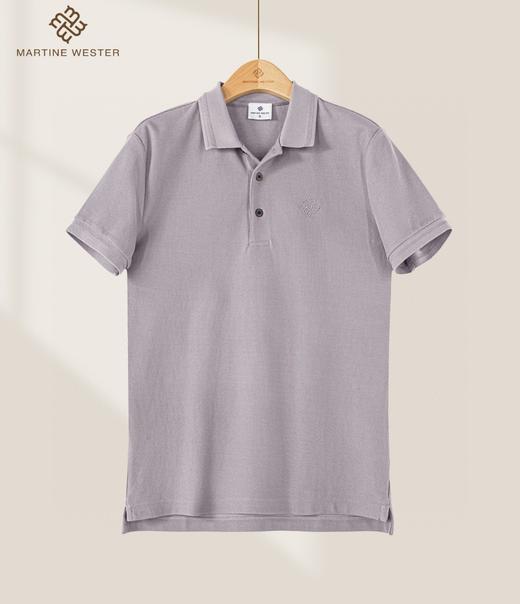 Martine Wester 男70支全棉双股珠地棉横机领短袖POLO  11013031 商品图3