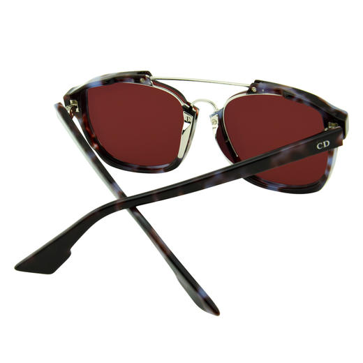 DIOR 镜片：橙色镜框：紫色哈瓦那 银色中性太阳镜 商品图3