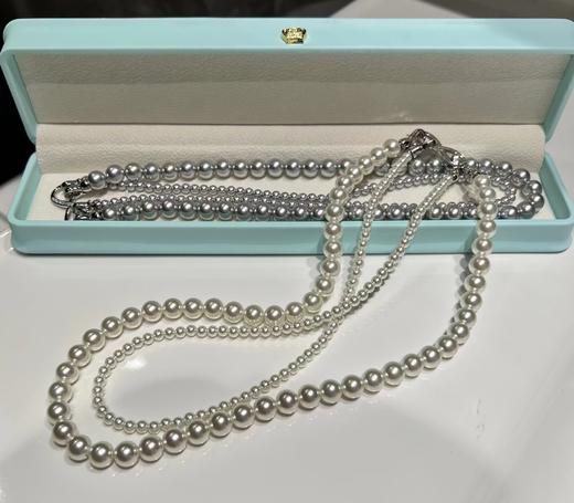 澳白平替宝藏款❗️双层多种戴法施华洛姆贝粉合成珍珠项链 商品图14