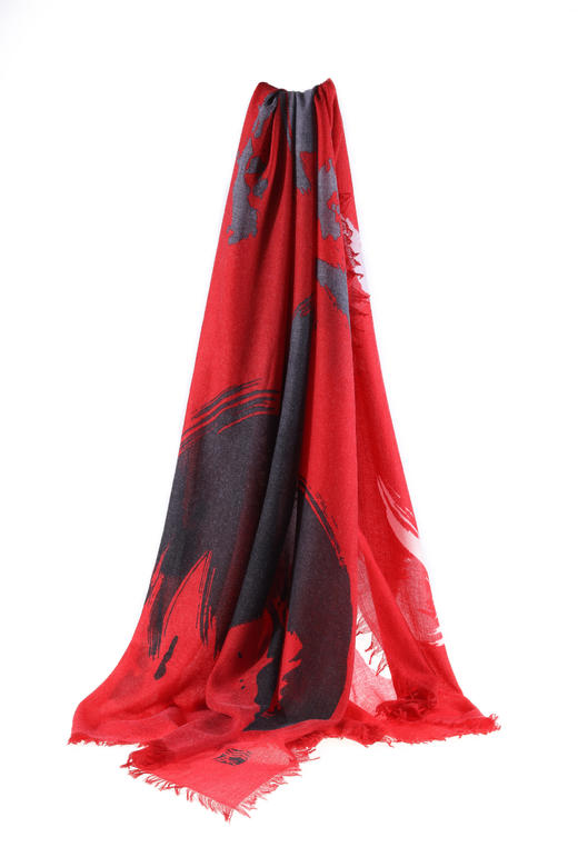 龙图腾 羊绒印花披肩 JPS16P403A 商品图1