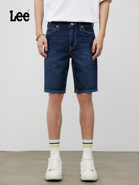 Lee商场同款春夏深蓝色男士牛仔短裤LMB2419023HN00FA02971