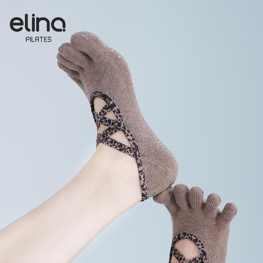 elina一恋豹纹全指五指防滑袜EYG24012 商品图1