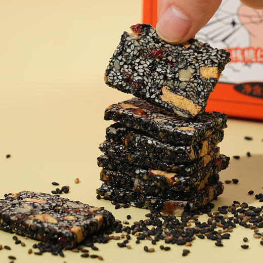 核桃黑芝麻糕 独立小包装 熬夜食补 高蛋白味甜不腻 一盒20小袋左右 商品图2