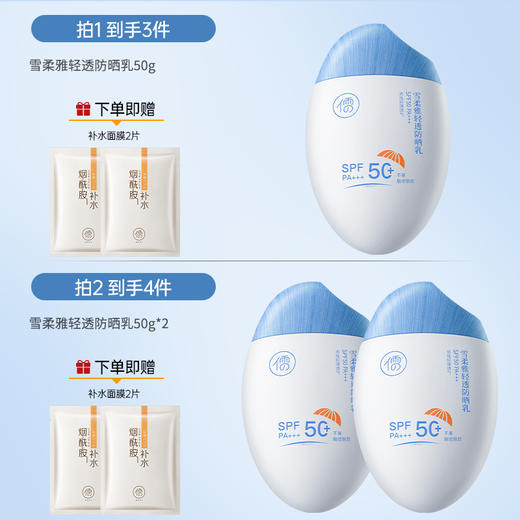 防晒霜50g 倍防紫外线女男生专用面部隔离遮瑕三合一|儒意官方商城 商品图1
