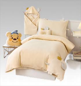 【武汉.蔡甸区】汉棉聪明象针织四件套（枕套48*74，抱被90*90，活套被120*155，定型枕18*30）