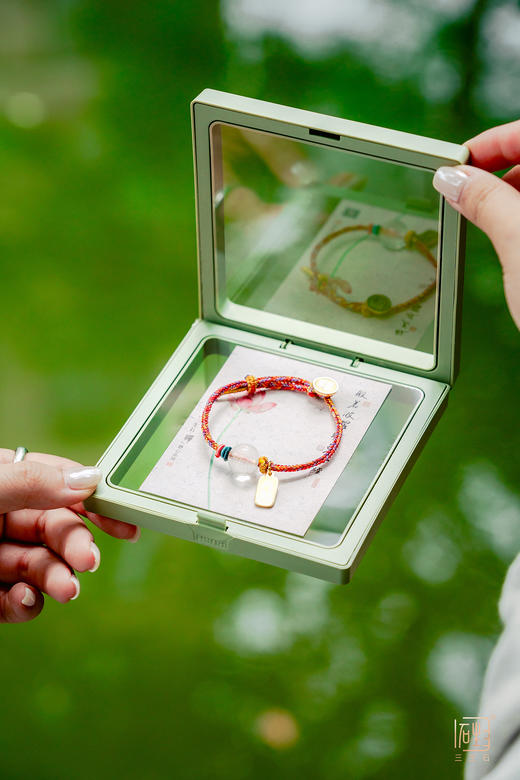 三生石·禅 静心白水晶《心经》九紫离火编织手链 商品图10