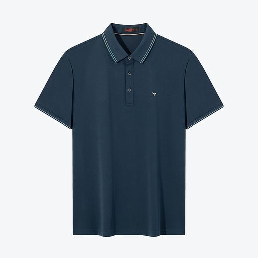 【不变形领】【5A抗菌2A防螨】柒牌短袖男polo衫夏季薄款含桑蚕丝透气翻领T恤126T70230 商品图4