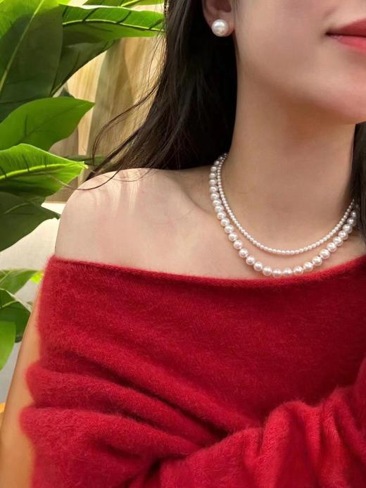 澳白平替宝藏款❗️双层多种戴法施华洛姆贝粉合成珍珠项链 商品图9